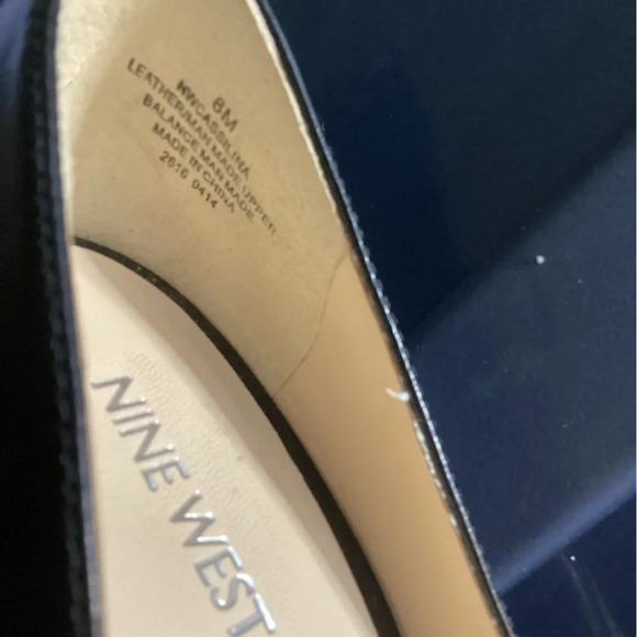 Nine West Black Leather Stilettos size 8 - Picture 7 of 8